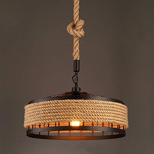 M2 Look Vintage Ceiling Light Chandelier Rustic Hemp Rope Pendant Lamp, Ceiling Lamp - Image 1