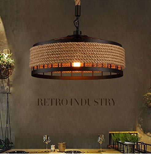 M2 Look Vintage Ceiling Light Chandelier Rustic Hemp Rope Pendant Lamp, Ceiling Lamp - Image 2