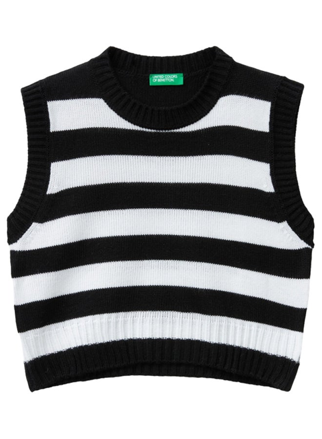 Benetton TWO-TONE STRIPED VEST  - Image 1