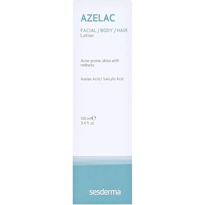 Sesderma Azelac Lotion 100ml- Comprehensive Oily and Acne Prone Skin Care - Soothes redness & Regulates Sebum - Targets In-grown Hairs - Convenient Portable Size with Easy Spray Usage - Image 1