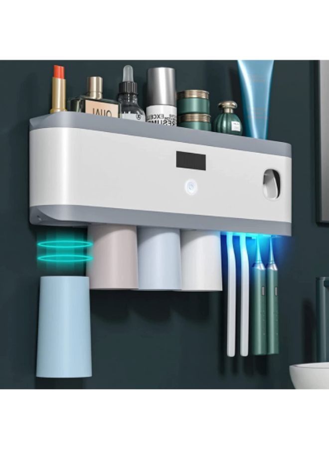 Wall Mounted Sterilzer Toothbrush Holder With Toothpaste Dispenser - Image 3