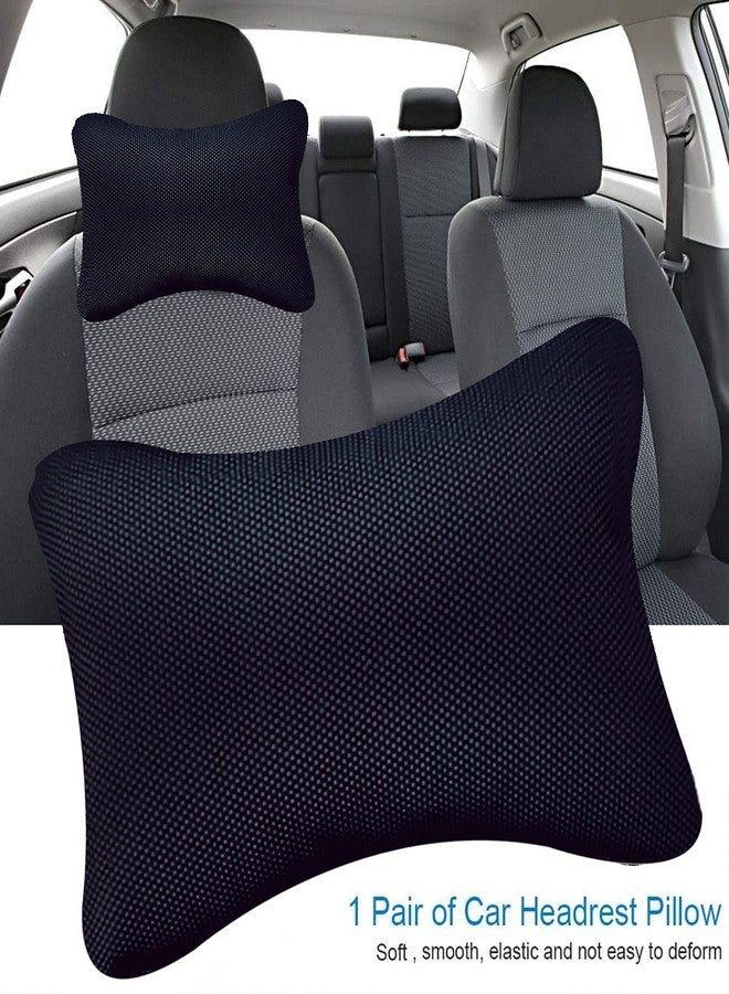 PulGos Car Neck Cushion in Dotted Design Black Leatherette Material for_PR983 - Image 5