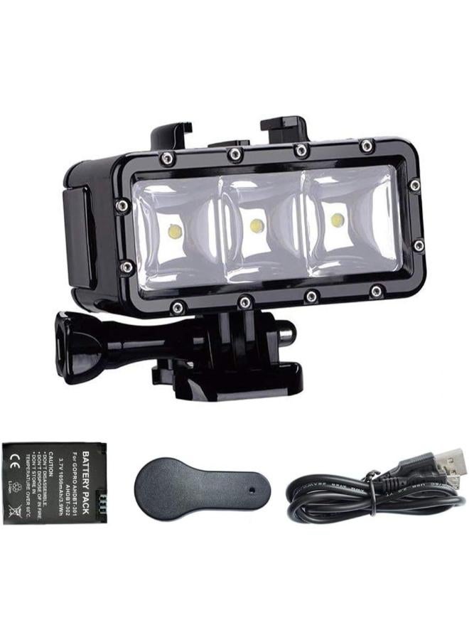 ضوء فيديو LED عالي الطاقة قابل للتعتيم ومقاوم للماء، ضوء ليلي للغوص تحت الماء - Image 1