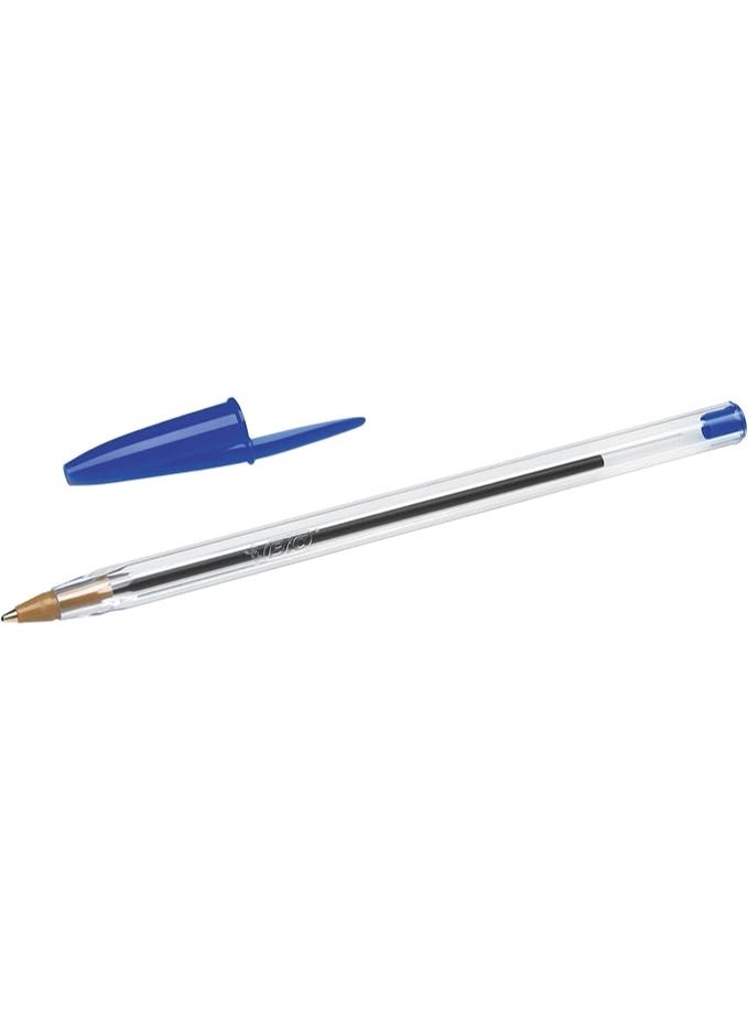 BIC Cristal Original Ball Point Pen - Pack of 50 Pens - Medium Point (1.0 mm) - Blue Ink - Image 3