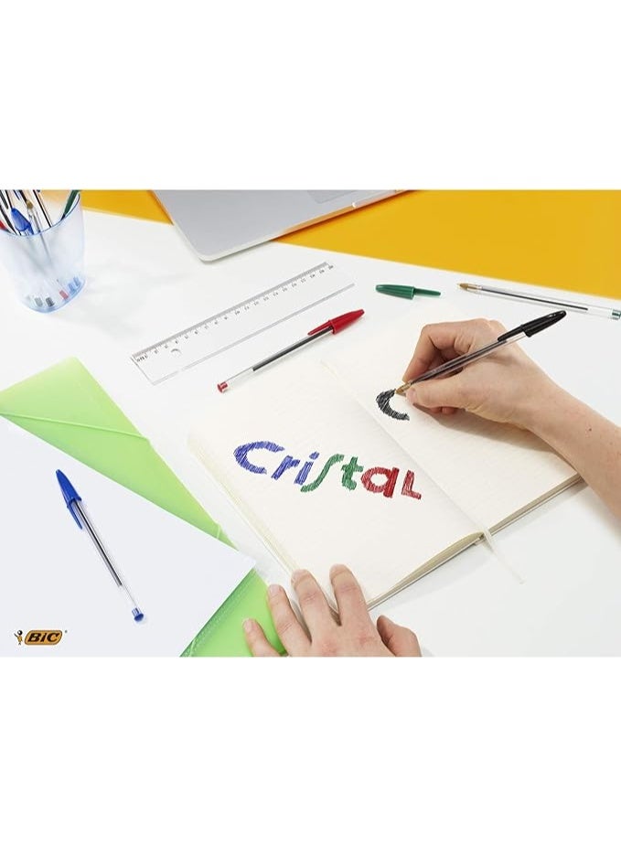 BIC Cristal Original Ball Point Pen - Pack of 50 Pens - Medium Point (1.0 mm) - Blue Ink - Image 2