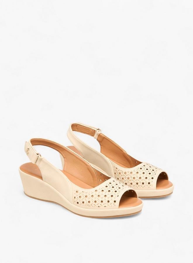 Le Confort Women Cutout Detail Wedge Heel Sandals - Image 3