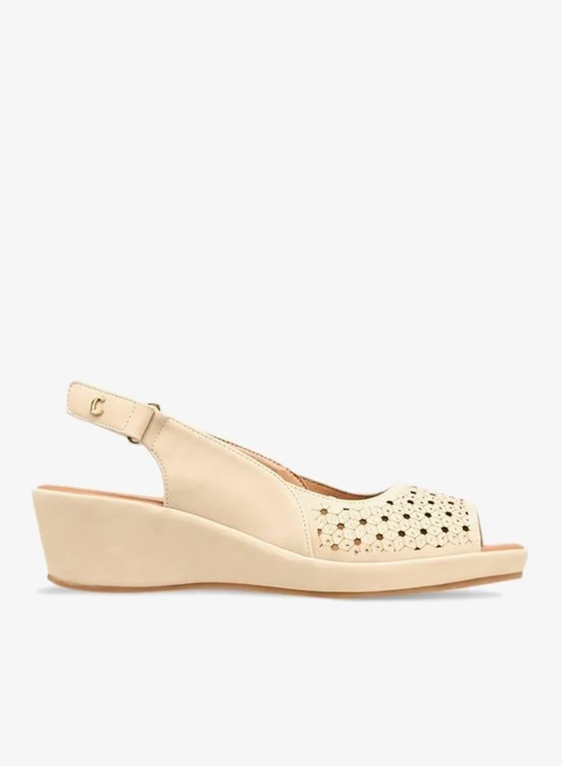 Le Confort BEIGE Women Cutout Detail Wedge Heel Sandals for Women | Best Price UAE