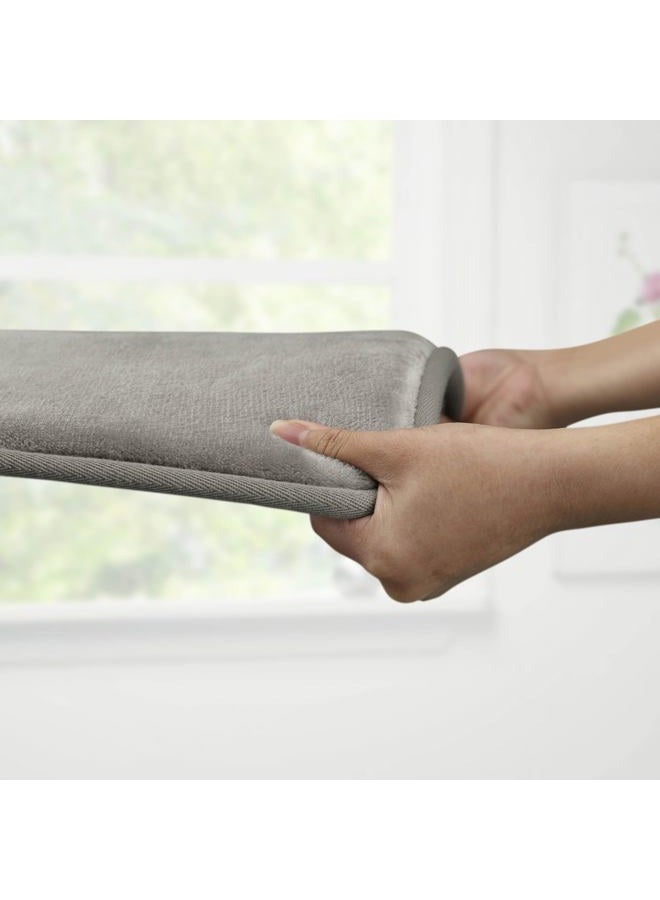 Genteele (43cm X 60cm , Gray) - Memory Foam Bath Mat Non Slip Absorbent AND BEST Super Cosy Velvet Bathroom Rug Carpet (Grey, 43cm X 60cm ) - Image 4