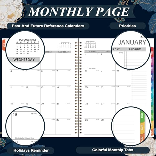 Indeme 2026 Appointment Book - Weekly Appointment Book 2026, Jan 2026 - Dec 2026, 2026 Planner, 9" x 11", Planner 2026 with Tab, Half Hour (30 Mins) Interval - Image 3