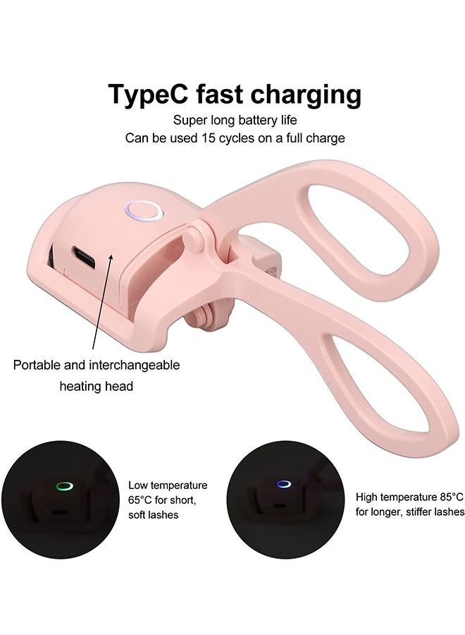 قابل للشحن الكهربائية المحمولة مجعد الرموش الوردي - Image 4