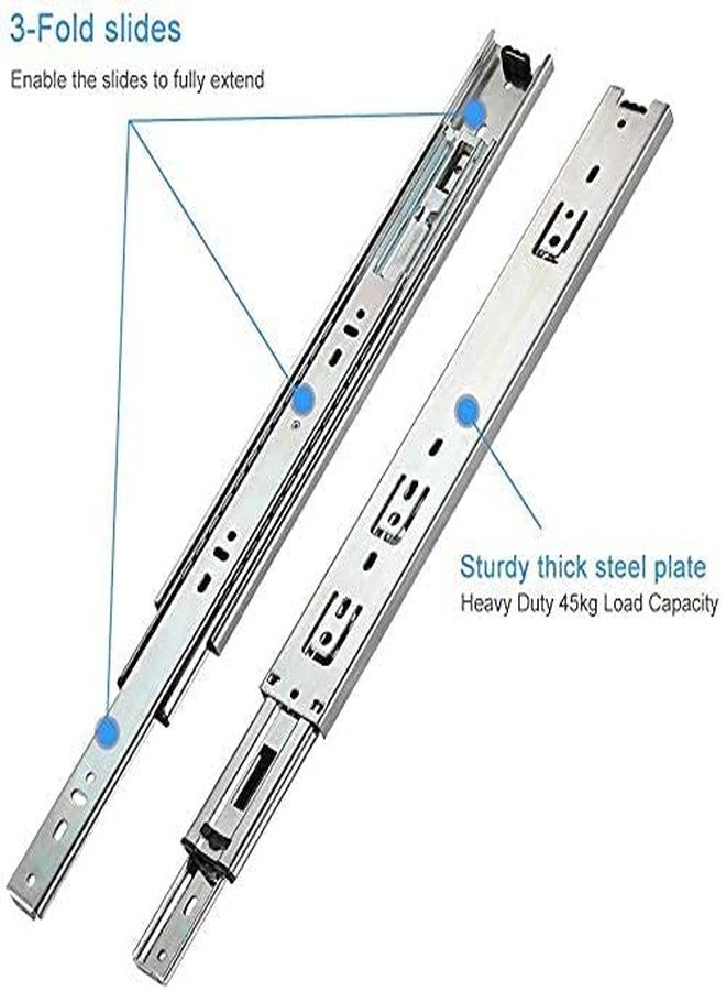 ATULUX Drawer Channel Runner with Telescopic Channel, Pair 1 Length 8" Drawer Mechanism Full Extension Ball Bearing for Wooden and Metal Drawers in Kitchen, Wardrobe - Image 4