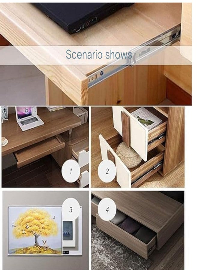 ATULUX Drawer Channel Runner with Telescopic Channel, Pair 1 Length 8" Drawer Mechanism Full Extension Ball Bearing for Wooden and Metal Drawers in Kitchen, Wardrobe - Image 5