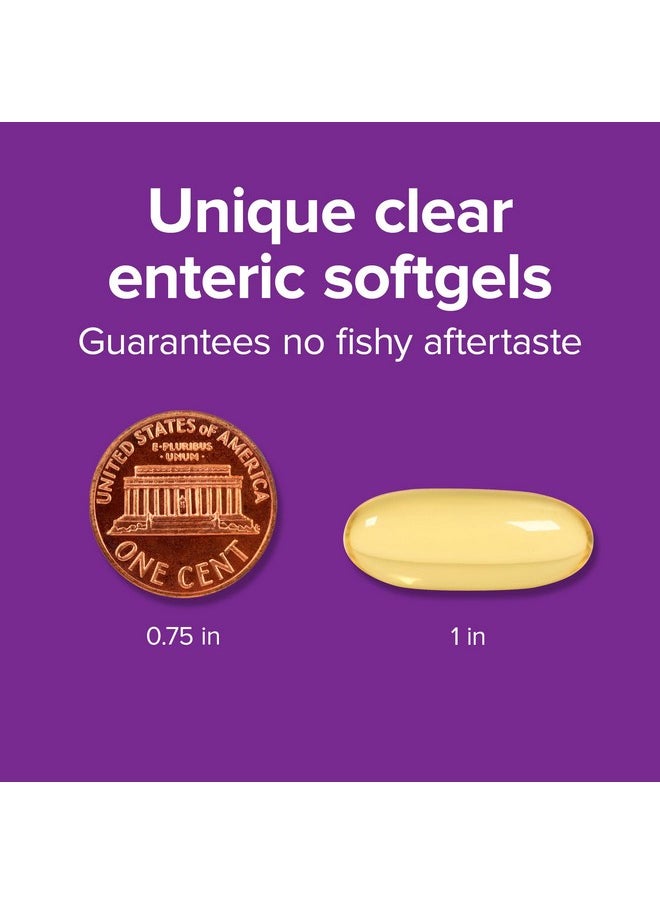 Webber naturals Triple Strength Omega3 Fish Oil 1800 Mg Omega3 (1200 Mg Epa / 600 Mg Dha) Per Serving 120 Clear Enteric Softgels No Fishy Aftertaste For Heart Brain And Joint Health  - Image 4