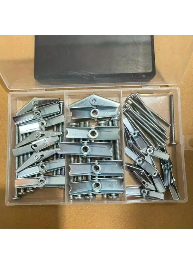 24 Pcs Heavy Duty Anchor Bolt and Threaded Rod Set with Wall Anchors for Home Hanging Pictures Curtains Shelves - Image 1