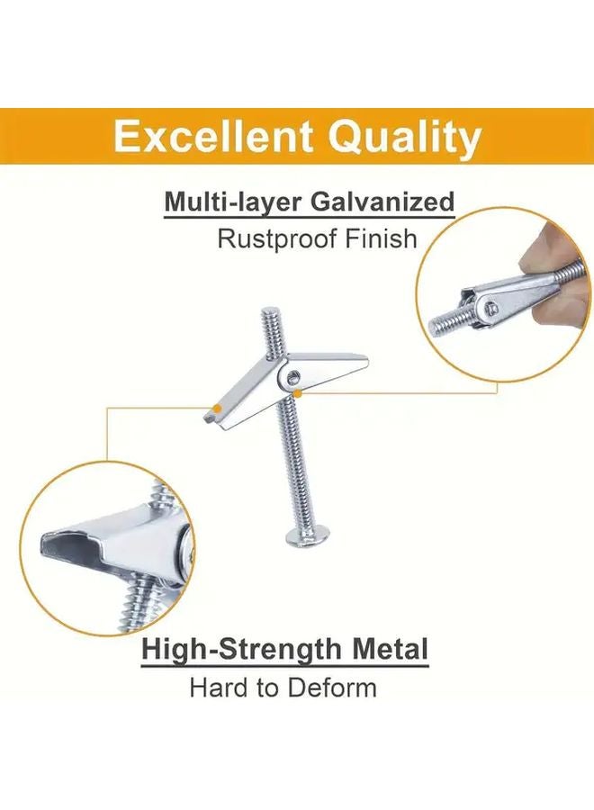 24 Pcs Heavy Duty Anchor Bolt and Threaded Rod Set with Wall Anchors for Home Hanging Pictures Curtains Shelves - Image 5