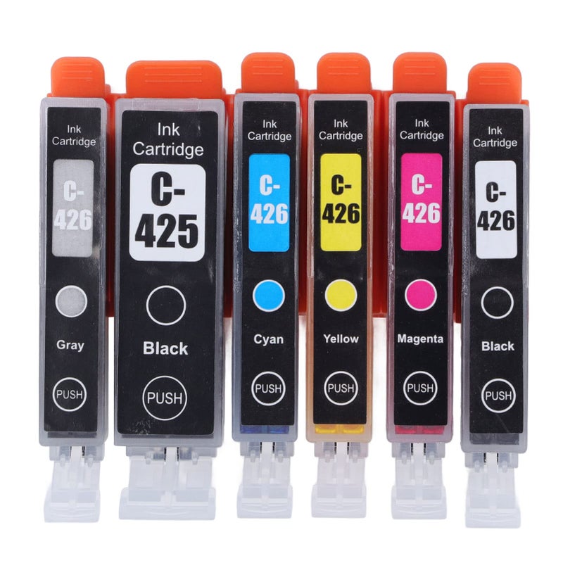 High Efficiency Ink Cartridge Set Compatible with PIXMA Printers 6 Colors BK C M Y GY - Image 2