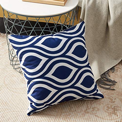 AEROHAVEN Satin 150 TC Cushion Cover, 24 x 24 Inch, Blue, 6 Pieces - Image 3