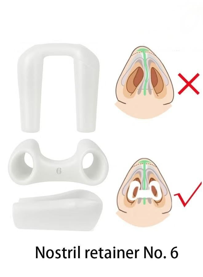 Face healthly Silicone Nostril Retainer and Micropore Tan Surgical Tape 1.25cm Wide, Nose Pad for Surgery, Nose Retainer Rhinoplasty, Retainer for Work Surgery,%100 Silicone Nose Stud Nose Shaper (No. 6) - Image 1