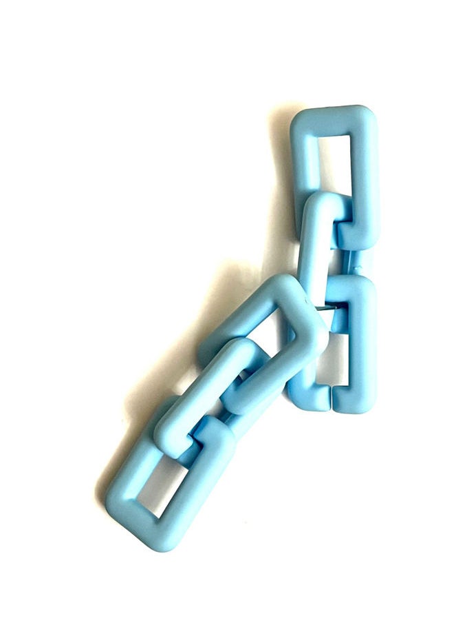 Trio Earrings - Dangle Baby blue Earrings - Image 1
