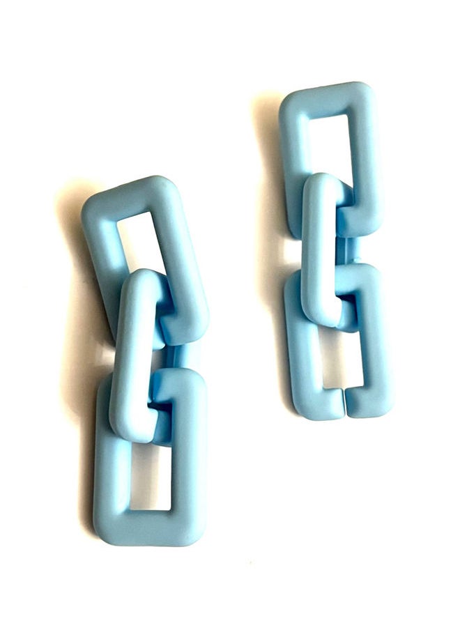 Trio Earrings - Dangle Baby blue Earrings - Image 1