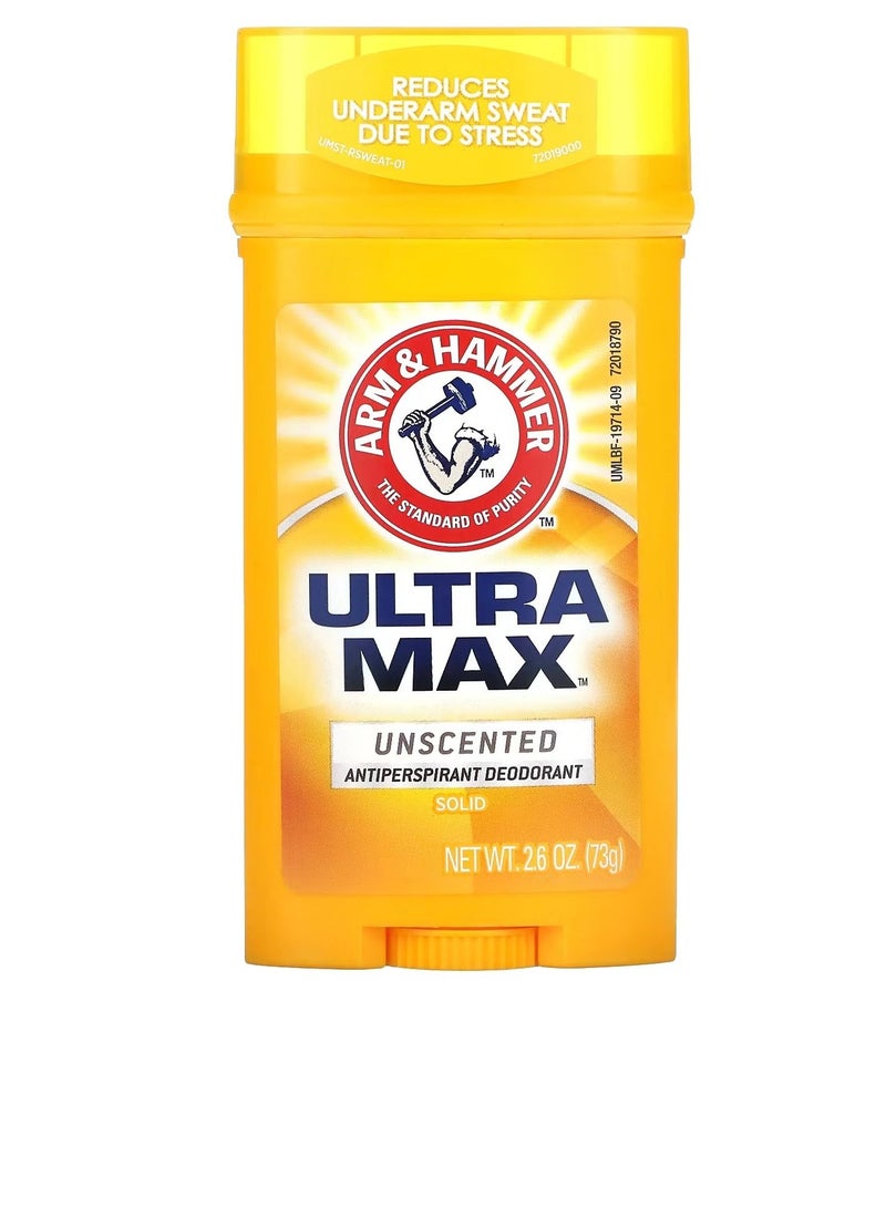 آرم آند هامر ألترا ماكس™، مزيل عرق صلب مضاد للتعرق، بدون رائحة، 2.6 أونصة (73 جم)