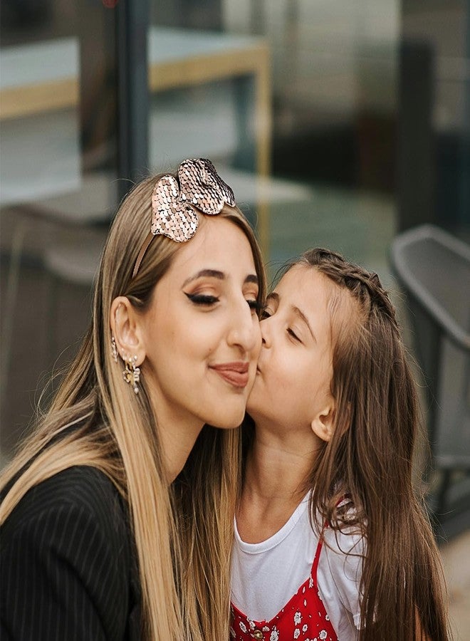 دونيس طوق رأس على شكل قلب مزين بالترتر اللامع، مناسب لعيد الحب، إكسسوارات شعر، طوق شعر بلون الكاكي مزين بالترتر على شكل قلب، قطعة رأس مثالية للفتيات والسيدات، هدية رائعة لحفلات رأس السنة الجديدة، وحفلات الزفاف، وأعياد الميلاد. - Image 2