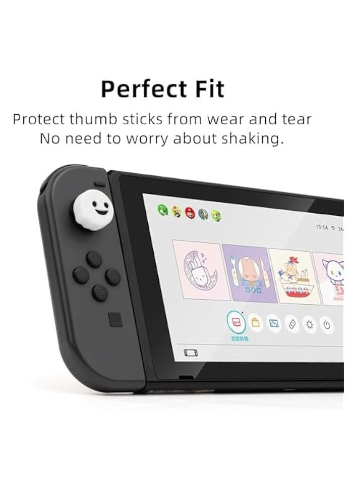 بروماس قبعات قبضة الإبهام اللطيفة، متوافقة مع نينتندو سويتش آند سويتش لايت فقط، غطاء عصا التحكم السيليكون الناعم، 4 قطع [لعبة فيديو] - Image 3