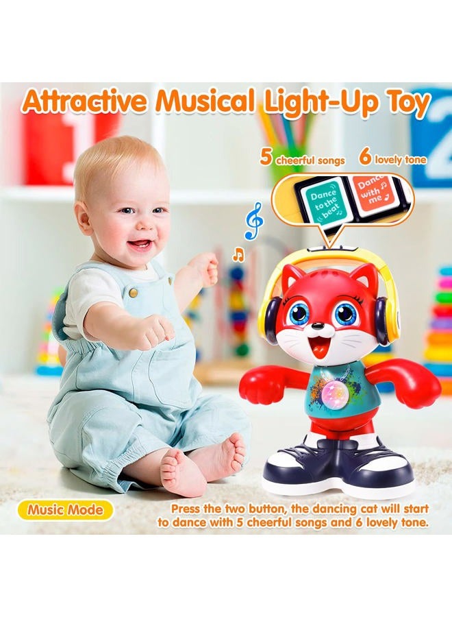 Yunaking Baby Toys 12-18 Months Dancing Cat Toddlers Toys for 1 Year Old Boys Girls with Music & Recording Kids Interactive Early Learning Educational Toys for 1 2 3 Year Old Boys Girls Gift - Image 3