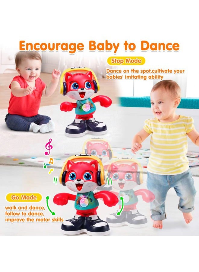 Yunaking Baby Toys 12-18 Months Dancing Cat Toddlers Toys for 1 Year Old Boys Girls with Music & Recording Kids Interactive Early Learning Educational Toys for 1 2 3 Year Old Boys Girls Gift - Image 4