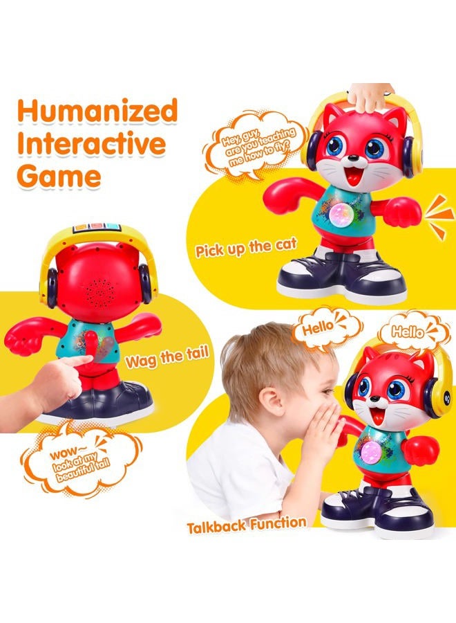Yunaking Baby Toys 12-18 Months Dancing Cat Toddlers Toys for 1 Year Old Boys Girls with Music & Recording Kids Interactive Early Learning Educational Toys for 1 2 3 Year Old Boys Girls Gift - Image 2
