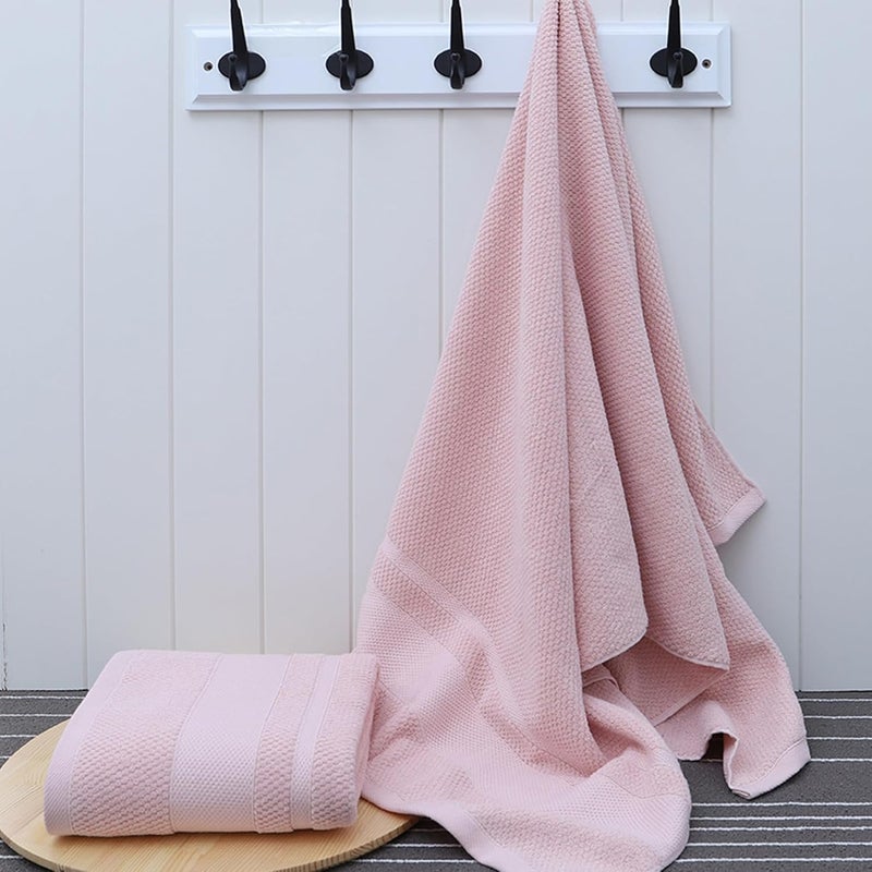 sheful Bath Towels Extra Large - 1PC 140x70CM Premium Jumbo Bath Sheet - 100% Cotton Highly Absorbent and Quick Dry Bath Towel - Super Soft Hotel Quality Towel - Pink - Image 1