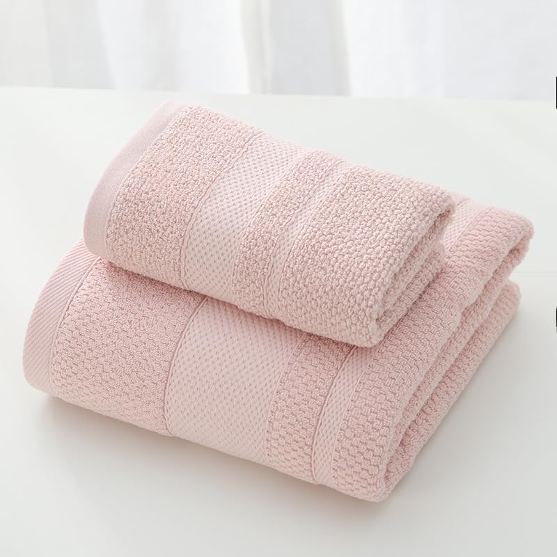 sheful Bath Towels Extra Large - 1PC 140x70CM Premium Jumbo Bath Sheet - 100% Cotton Highly Absorbent and Quick Dry Bath Towel - Super Soft Hotel Quality Towel - Pink - Image 2