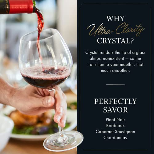 ELIXIR GLASSWARE Red Wine Glasses - Extra Large Crystal Wine Glasses 4 Set, Hand Blown - Long Stem Giant Wine Glass Set of 4 - Coupe a Vin - Wedding, Anniversary - 22 oz, Clear - Image 5