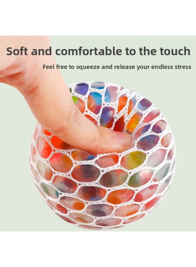 【6PCS，Only Six】Bead Squishy - Grape Ball Stress Relief Squishy Toy - 5.CM grape ball - Mesh Squeeze Ball, Sensory Fidget Toy, Anxiety Relief, Kids Adults Decompression, Funny Stress Ball, TikTok Viral Toy - Image 1