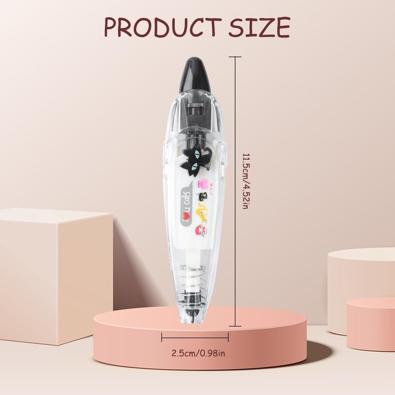 إكسفور 6 قطع من أقلام الزينة على شكل حيوانات لطيفة، قلم لاصق من Ally-Pocket، قلم زينة دانتيل، شريط زخرفي بنمط كرتوني إبداعي، شريط تصحيح زخرفي لمذكرات سكرابوكينغ لطيفة - Image 3