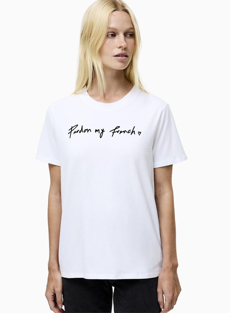 French Connection Pardon My French T-Shirt - Image 1