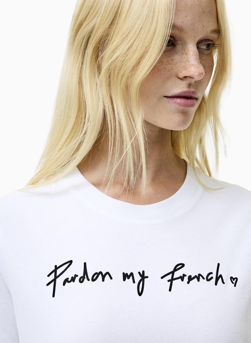 French Connection Pardon My French T-Shirt - Image 3
