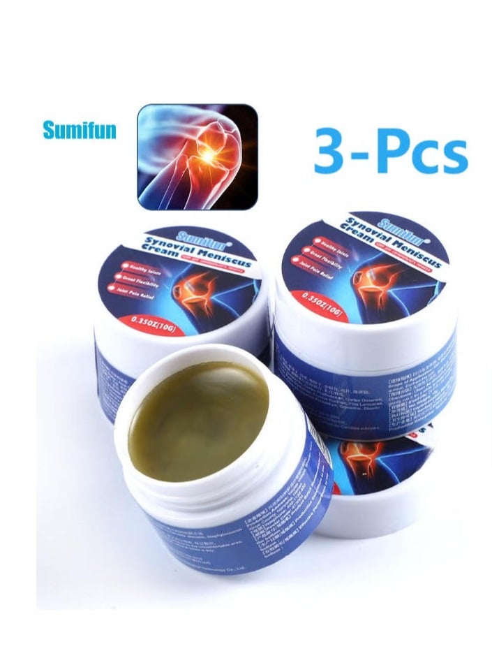 سوميفون مرهم تخفيف آلام مفصل الركبة - جل بارد لعلاج التهاب الأوتار وكريم لعلاج القدم والمفاصل والعظام، كريم الغضروف الزليلي 3 قطع - Image 1