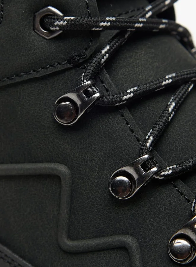 Lee Cooper Mens Logo Detail Chukka Boots with Zip Closure