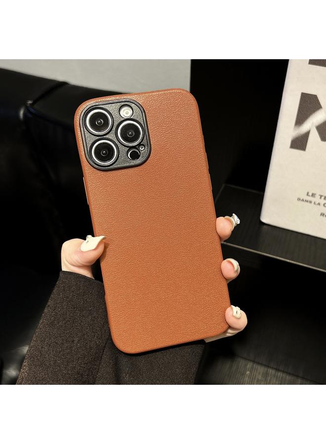 Zaboon Case For iPhone 12 Litchi Texture TPU Black Lens Frame Phone Case - Image 2