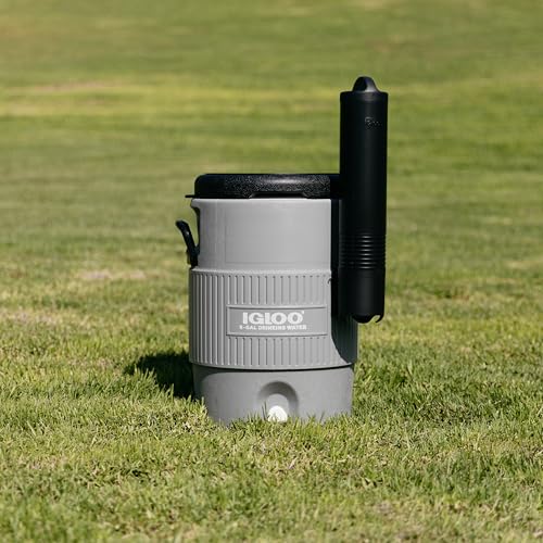 Igloo 5 Gallon Portable Sports Cooler Water Beverage Dispenser with Flat Seat Lid, Insulated Beverage Dispenser, Grey/Black - Image 5