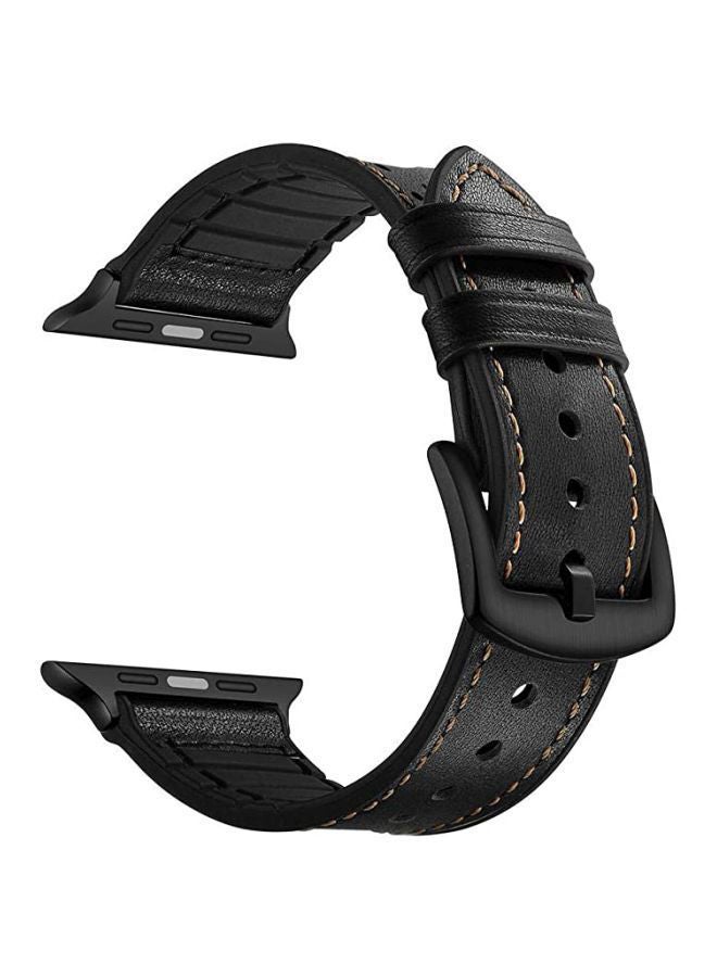 NIBEMINENT Replacement Band For Apple Watch Series 1/2/3/4 44mm/42mm Black - Image 2