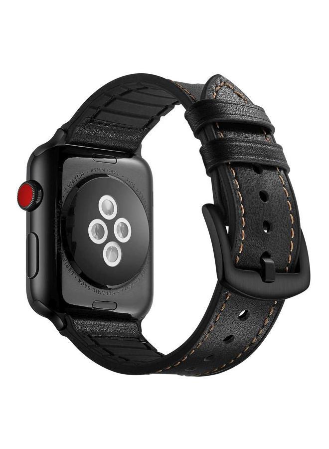 NIBEMINENT Replacement Band For Apple Watch Series 1/2/3/4 44mm/42mm Black - Image 3