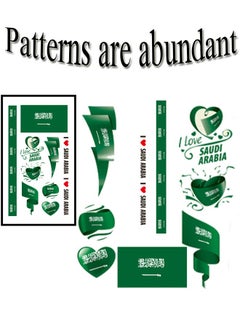 GBQ 20PCS Saudi Flag Waterproof Stickers Are Rich In Patterns For National Day Ball Games Party Etc  - Image 3