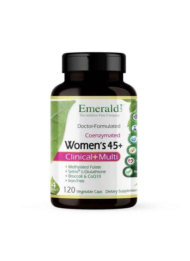 Emerald Laboratories - Emerald Labs Women 45+ Clinical Multi Multivitamin With Coq10 B Vitamins And Lglutathione For Heart Health Bone Strength And Metabolic Function 120 Vegetable Capsules - Image 1