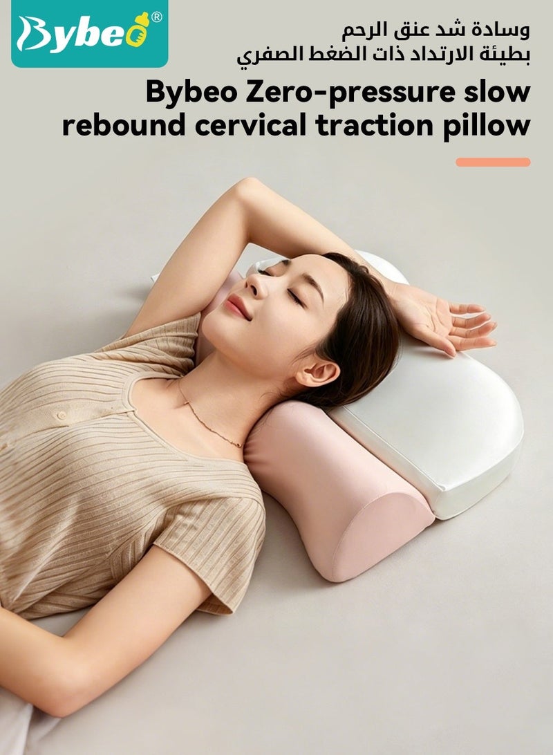 Bybeo Orthopedic Cervical Pillow, Memory Foam Pillow PRO for Neck Pain and Snoring Relief, Ergonomic Neck Support Pillow, Zero Pressure Deep Sleep Contoured Support Pillows, Luxurious Silky＆Super Soft Fabric - Image 2
