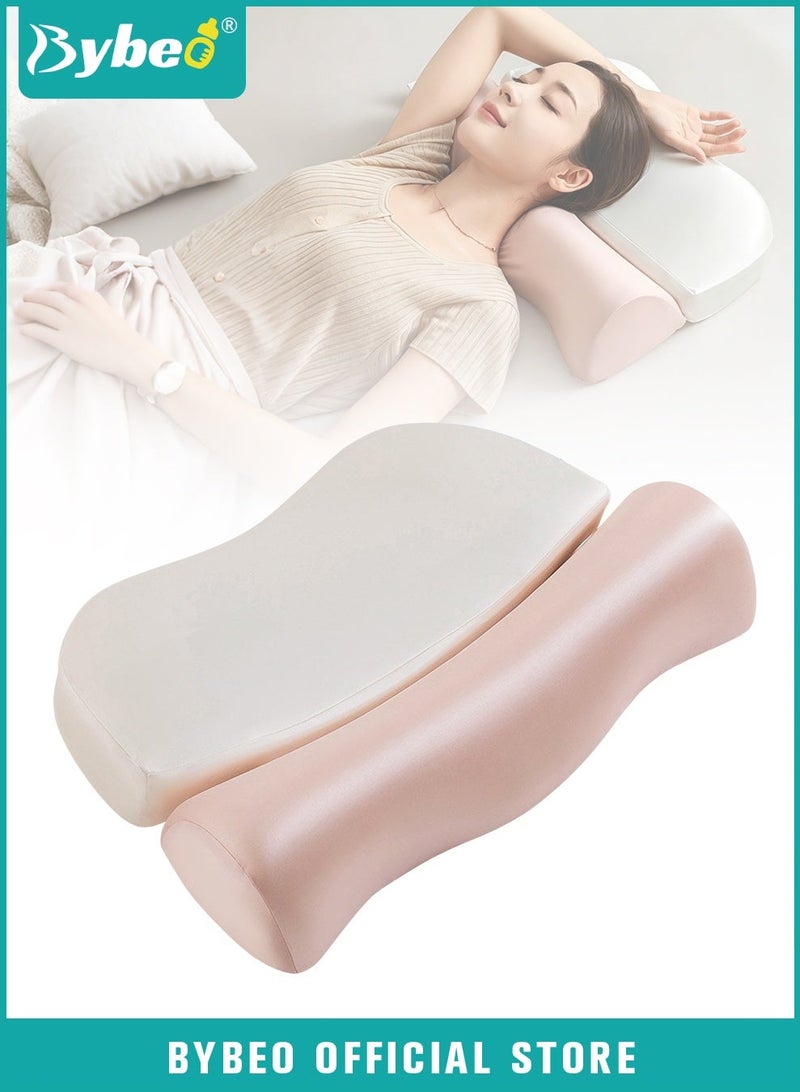 Bybeo Orthopedic Cervical Pillow, Memory Foam Pillow PRO for Neck Pain and Snoring Relief, Ergonomic Neck Support Pillow, Zero Pressure Deep Sleep Contoured Support Pillows, Luxurious Silky＆Super Soft Fabric - Image 1