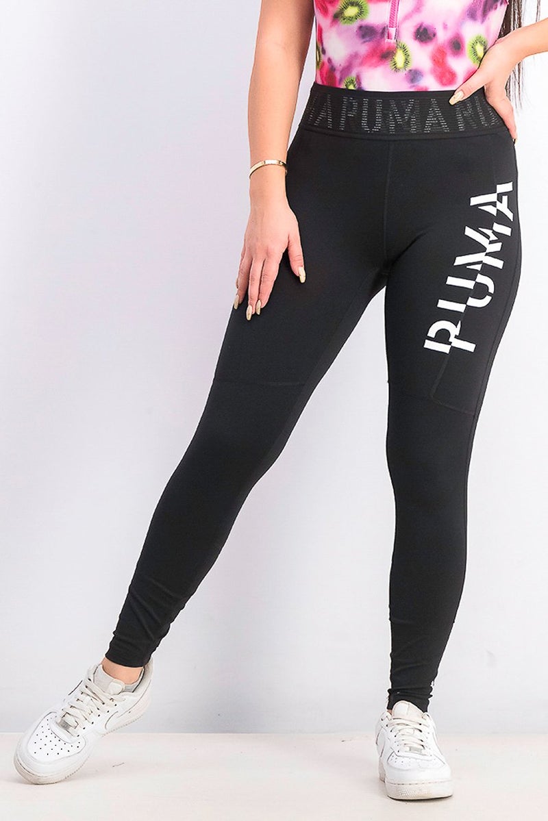 PUMA Women Logo 7 and 8 Tight, Black  - Image 1