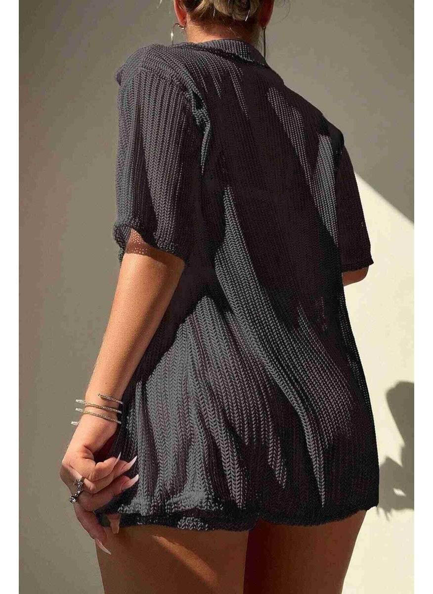 Alpin Moda - Shirt Look Bottom Top Shorts Set Beach Dress - Image 1
