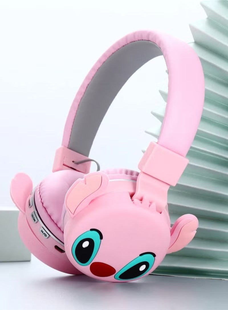 شوبيت سماعة رأس لاسلكية للأطفال بتقنية البلوتوث باللون الوردي - Image 1